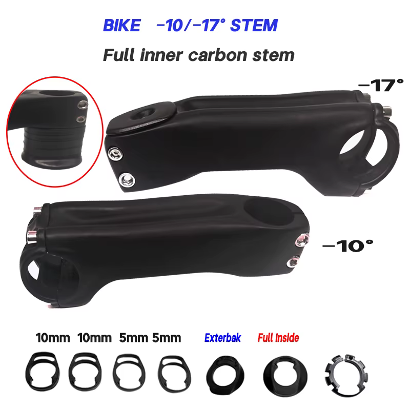 Tige de vélo en carbone -17 ° -10 °