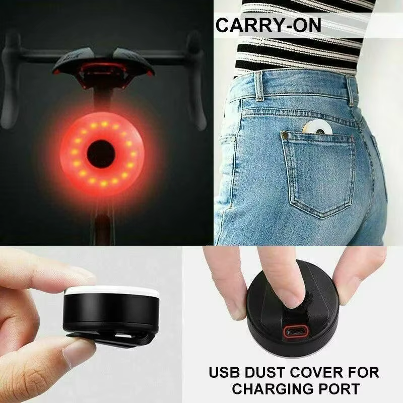 Feu arrière de vélo, feu arrière de vélo LED rechargeable