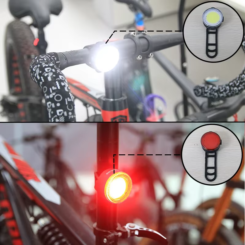 BUCKLOS feux de cyclisme COB phare de vélo feu arrière LED
