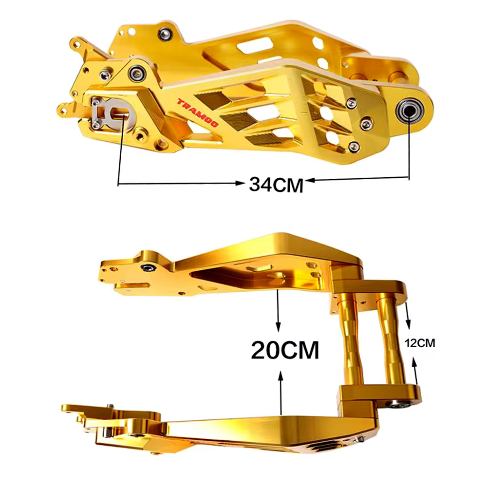 Cadre de moteur de fourche plate arrière évidée