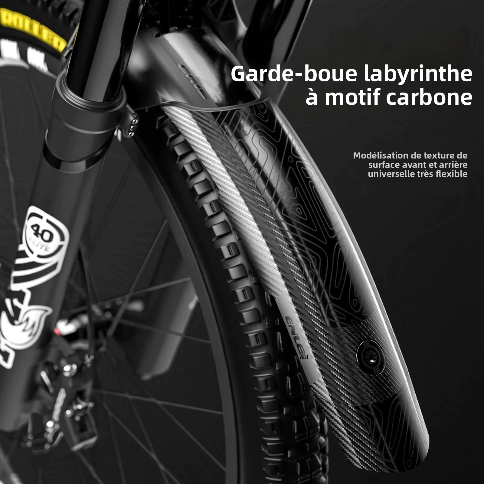 Garde-boue de vélo large et étendu réglable à dégagement rapide