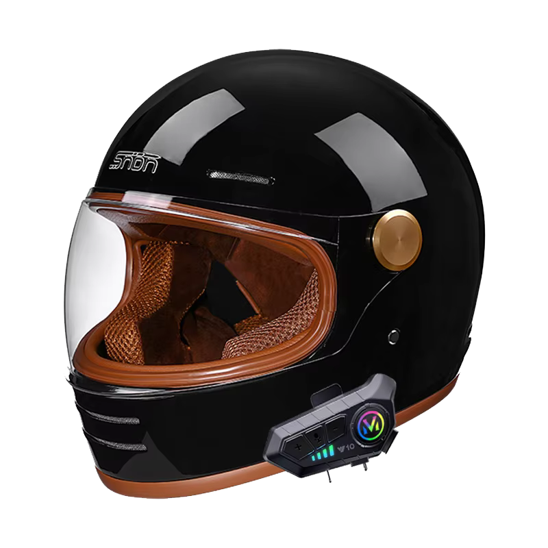 Casque de moto rétro avec certification DOT