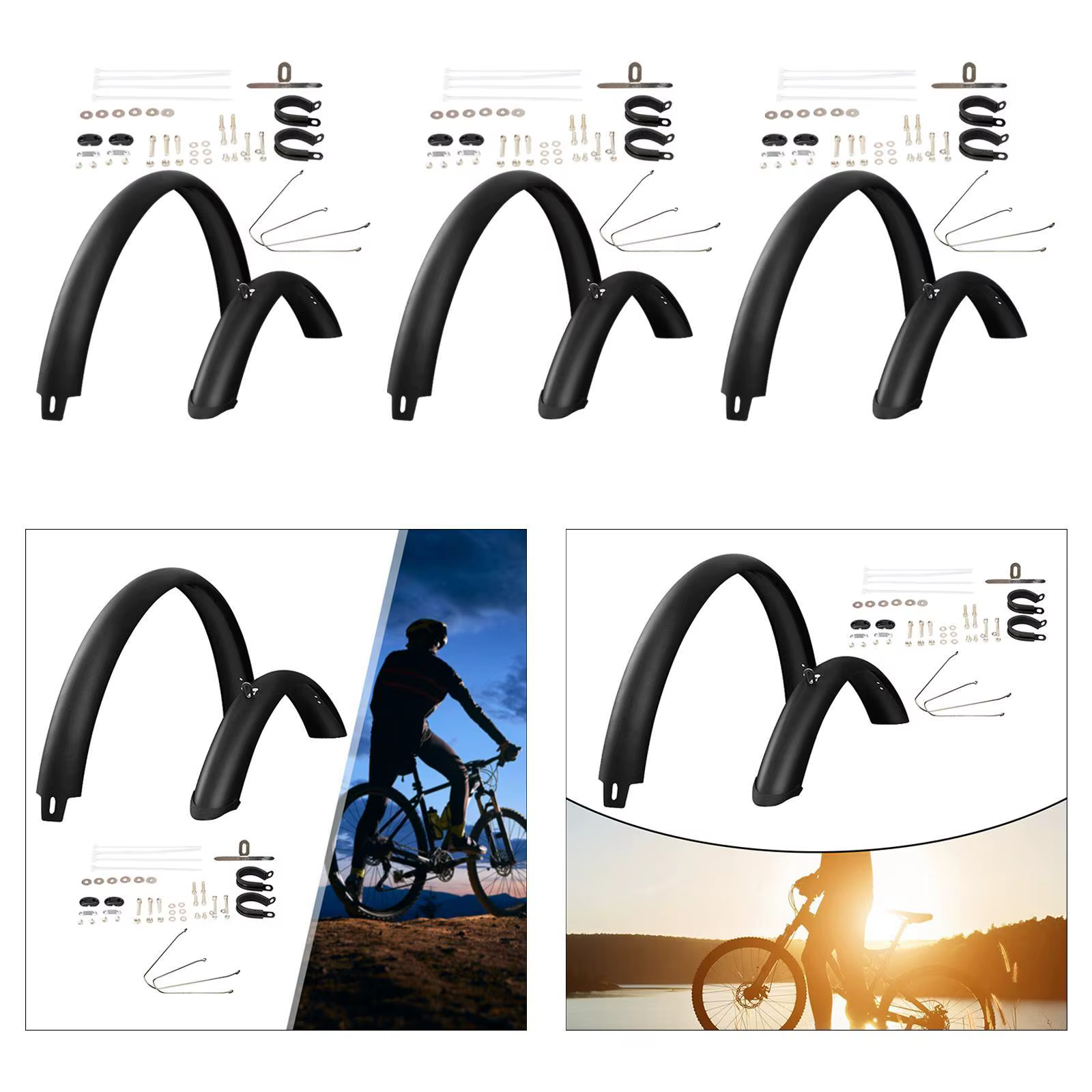 Garde-boue avant et arrière pour vélo de route et VTT