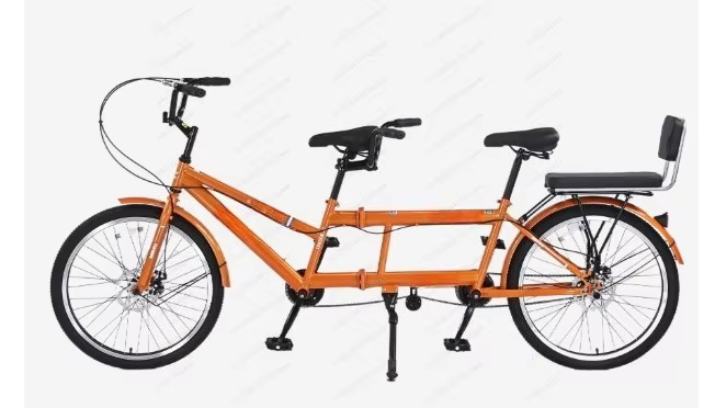 Vélo double pliable à vitesses variables pour parents et enfants