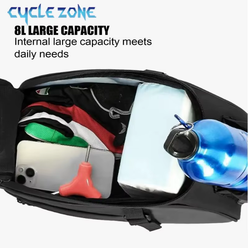 Sac de coffre de vélo grande capacité porte-vélo sacs de siège réfléchissant en plein air cyclisme sac de support