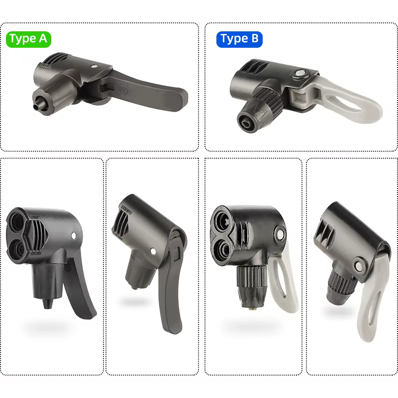 Pompe à main en plastique Schrader/Presta pour vélo de route et VTT