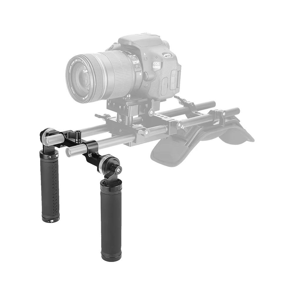 SZRIG ARRI – poignées à Rosette, poignée portative en caoutchouc et aluminium avec double Railblock de 15mm pour appareil photo DLSR, plate-forme de montage sur épaule