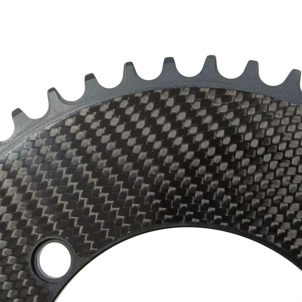 LEESE plateau unique 110 BCD-4Bults pour vélo de route/Graclé 46T 48T 50T 52T combinaison de fibres de carbone boucles