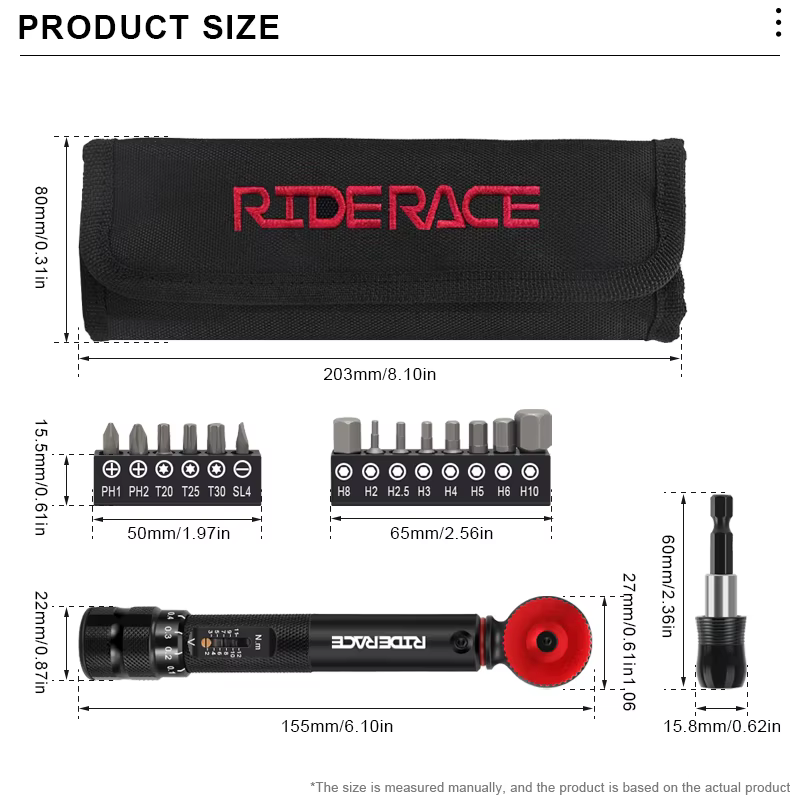 RIDERACE clé Allen de vélo clé à cliquet dynamométrique Portable tournevis de cyclisme sur route ensemble d'outils de