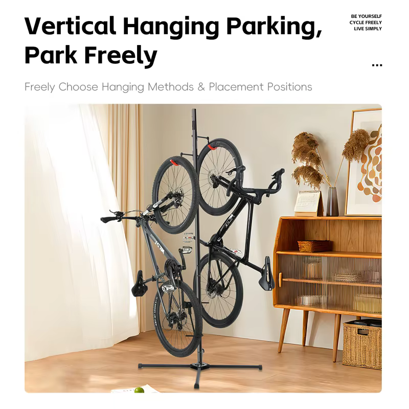 Support de stationnement vertical pour deux vélos WEST BIKING