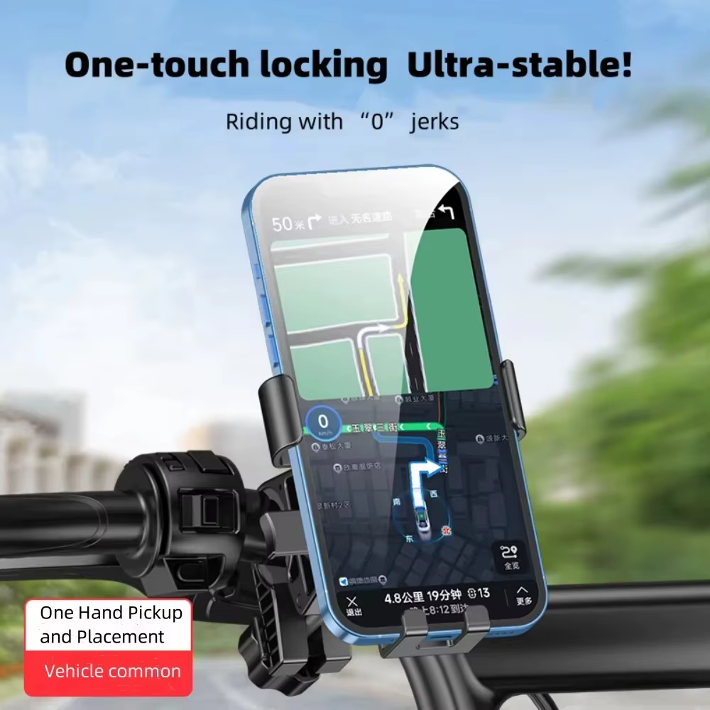 Support Téléphone Vélo Électrique Moto Navigation Amortisseur Antichoc Voiture Universel