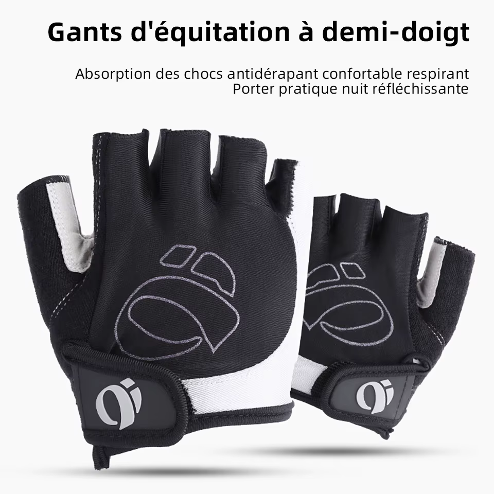 Gants de vélo demi-doigts antidérapants