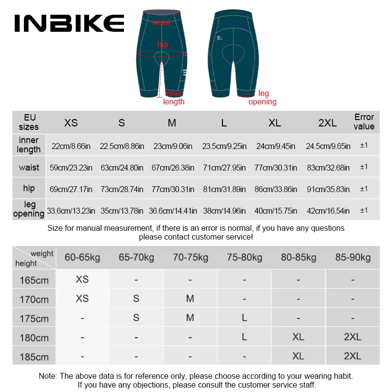 INBIKE Pro été hommes short de cyclisme pantalon de vélo absorbant les chocs vêtements