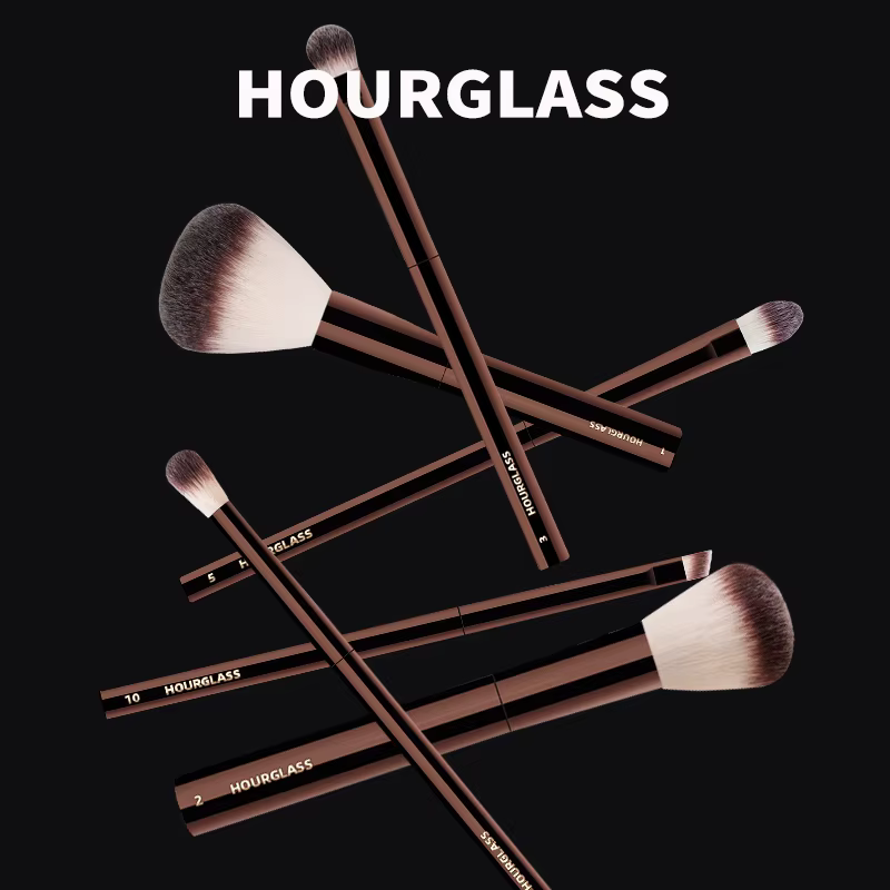 Pinceau de maquillage sablier-pinceau de fond de teint/blush No.2, en Fiber douce et respectueuse de la peau, Design de mode, brosse simple pour le visage
