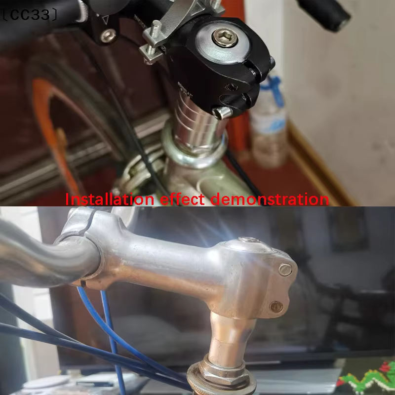 Extension de tige de fourche de vélo, 22,2 mm, en alliage d'aluminium, adaptateur de rehausseur de tige de vélo de route et de montagne, pour tige sans filetage de 1 1/8 pouces〔CC33〕