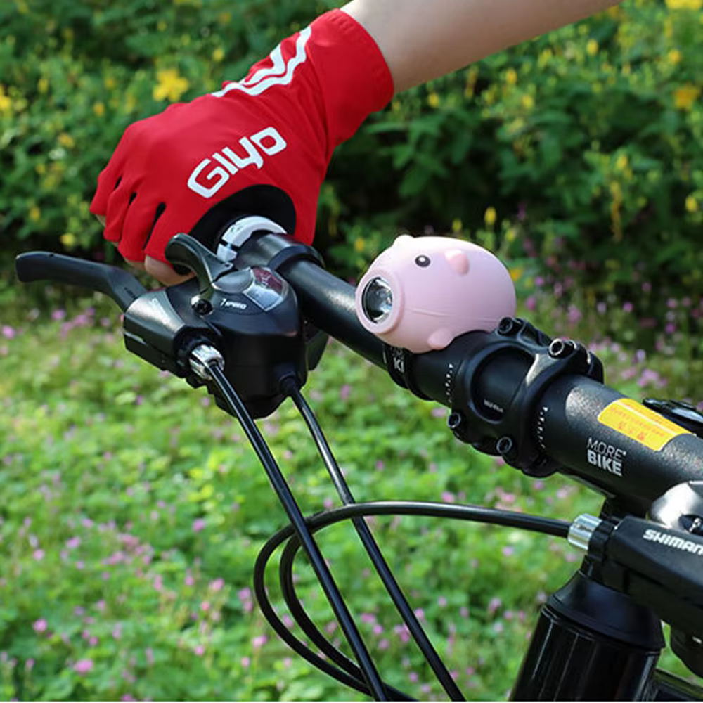 Lampe de guidon de vélo cochon de dessin animé mignon