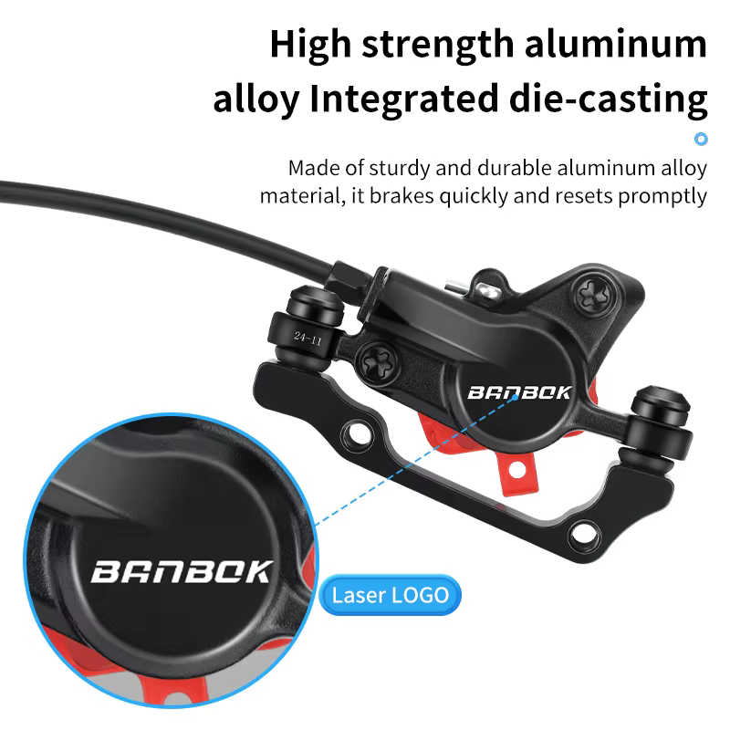 BANBOK vélo frein à disque hydraulique vtt 2 pistons étrier de pression d'huile 800/1450mm tuyau 160mm Rotors pièces
