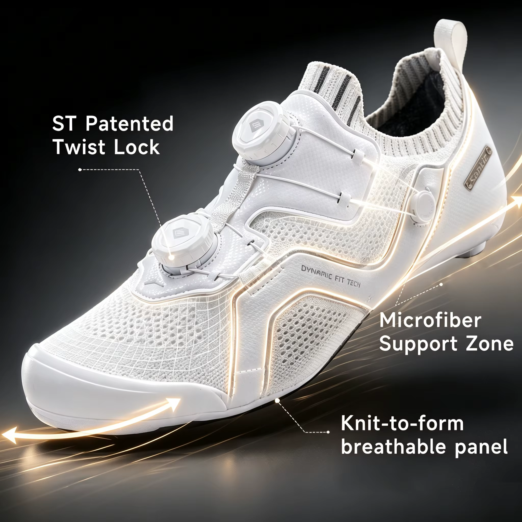 Santic – chaussures de cyclisme en fibre de carbone