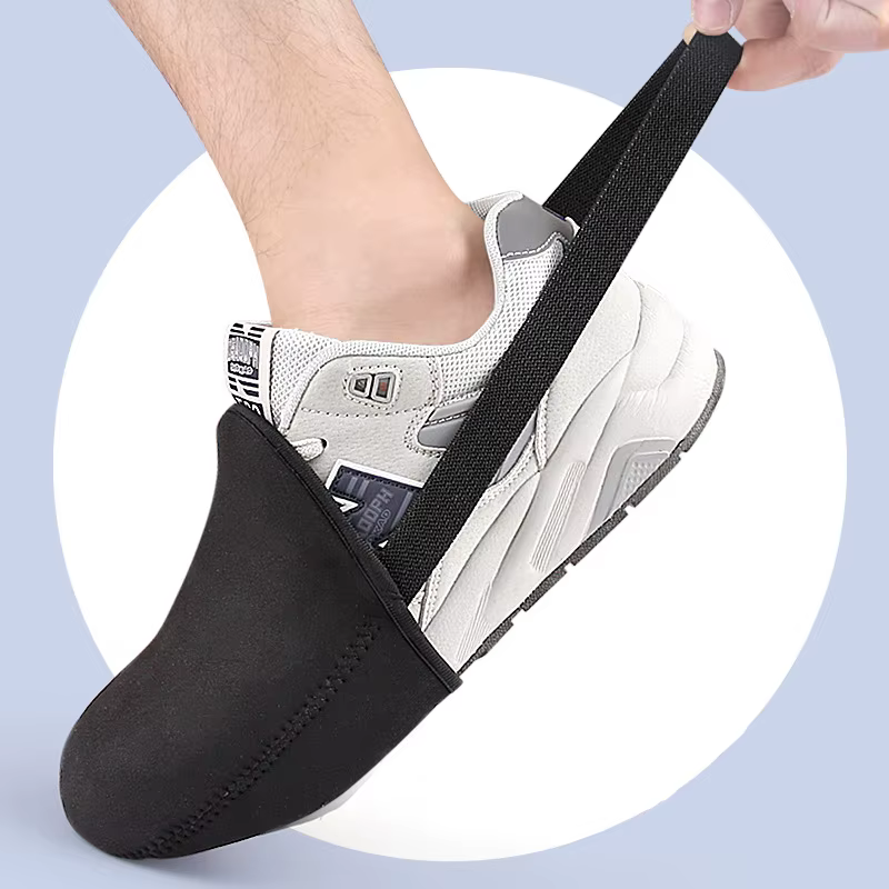 1 paire de couvre-chaussures de cyclisme coupe-vent demi-paume protecteur d'orteil vtt vélo de route