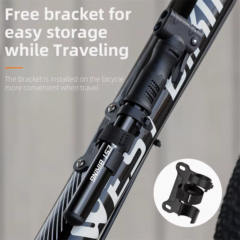 WEST BIKING – Mini pompe à vélo Portable en alliage d'aluminium, gonfleur de pneus à boule manuelle, Valve Schrader Presta, pompe à Air pour vtt et route