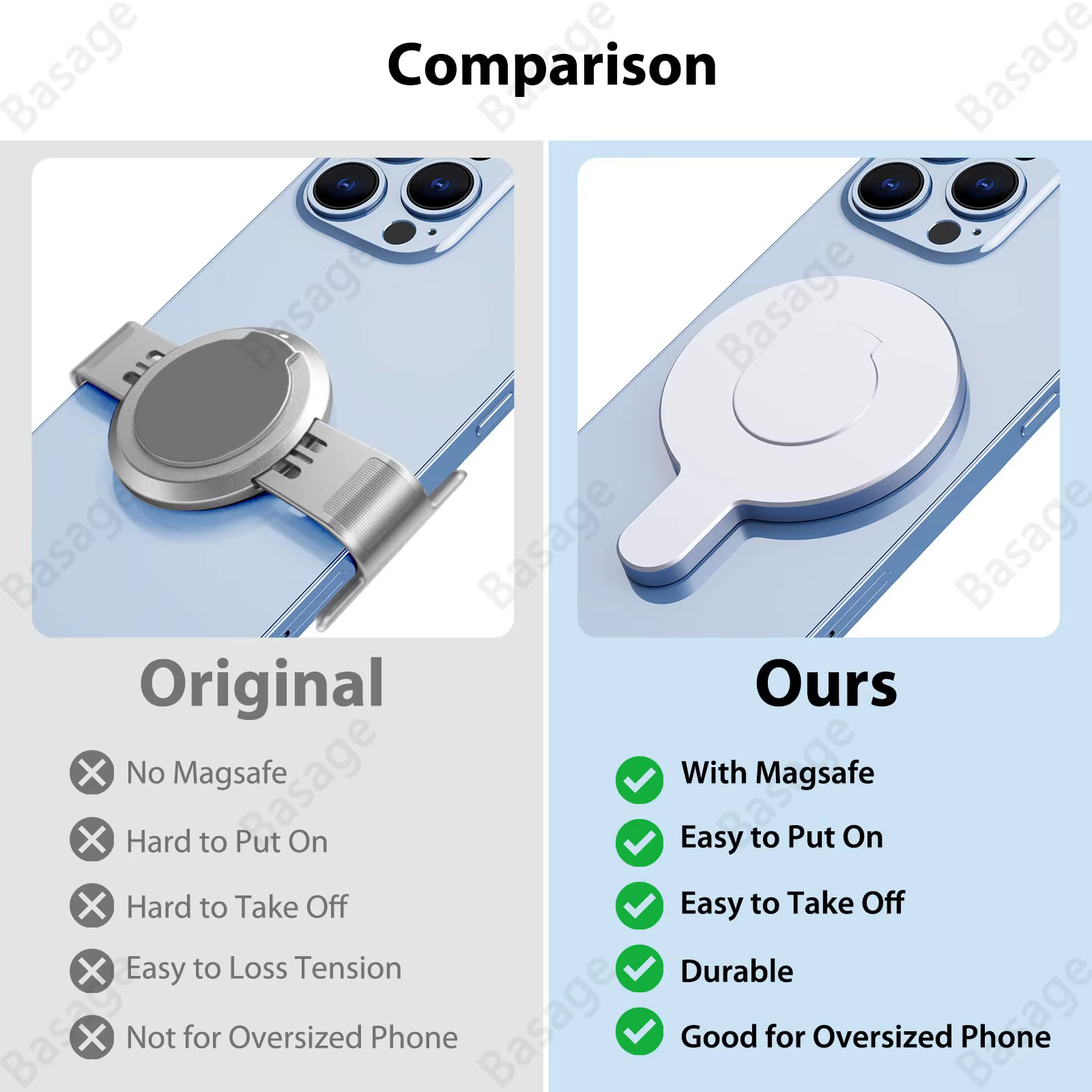Adaptateur magnétique support de téléphone portable stabilisateur portatif accessoires à dégagement rapide pour DJI Osmo OM6 OM5 OM4 cardan pour Magsafe