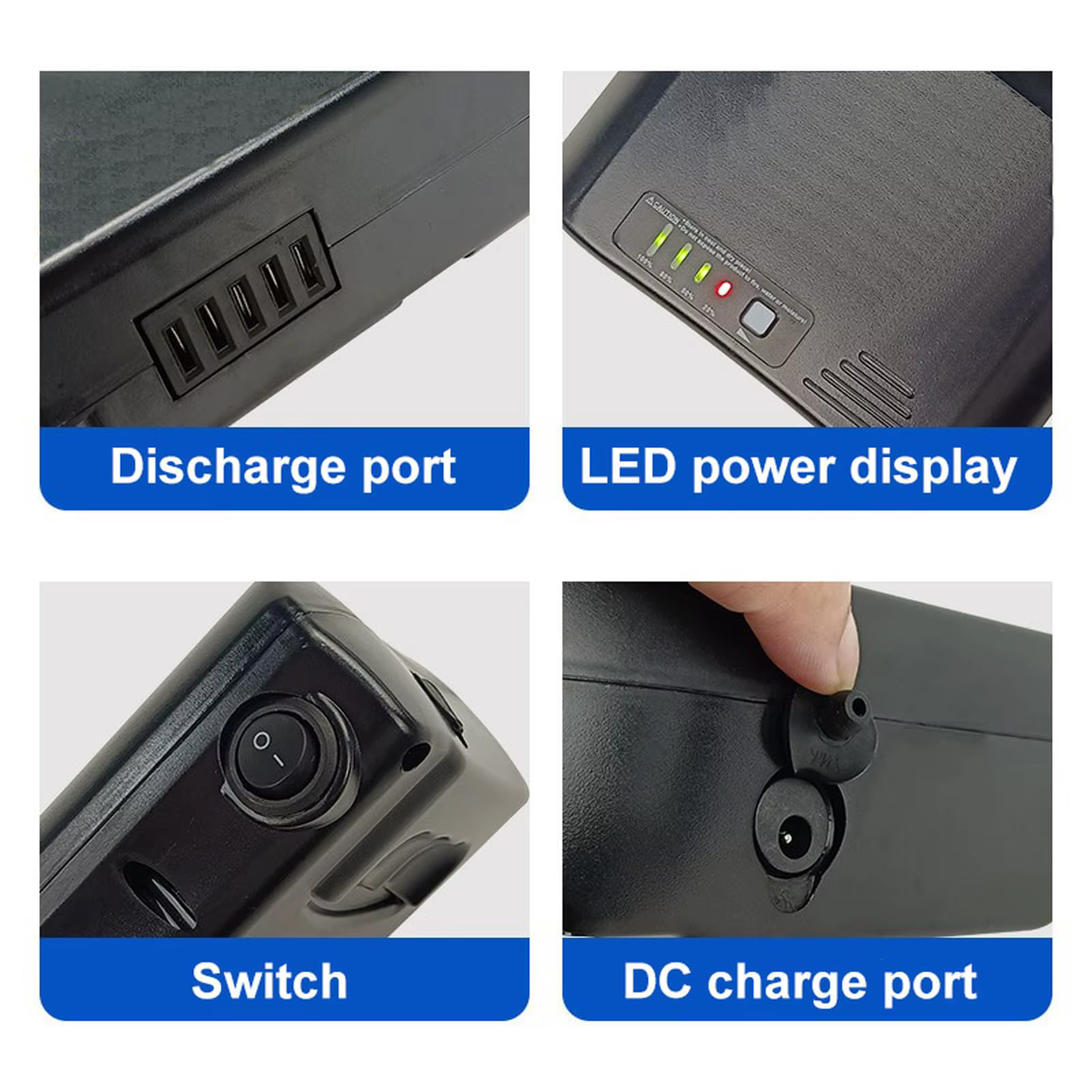 Batterie de vélo électrique pour porte-bagages arrière 36V 12Ah 10.4Ah 13Ah 14Ah