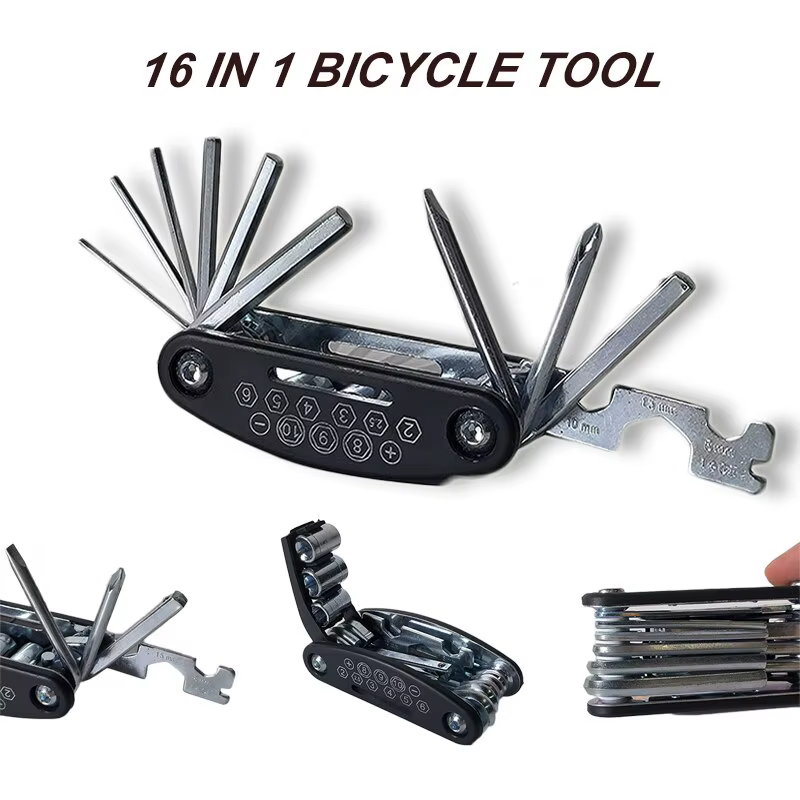 Clé à douille Portable 16 en 1 pour vélo de montagne