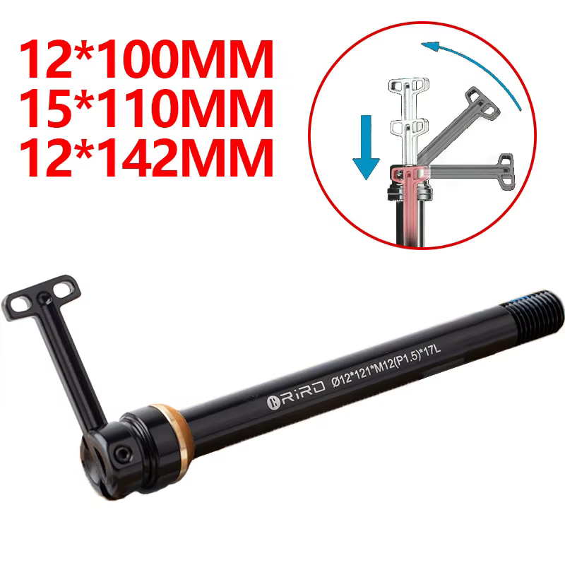 RIRO vélo caché dégagement rapide baril tige d'arbre 12/15MM ultraléger en alliage d'aluminium QR vtt