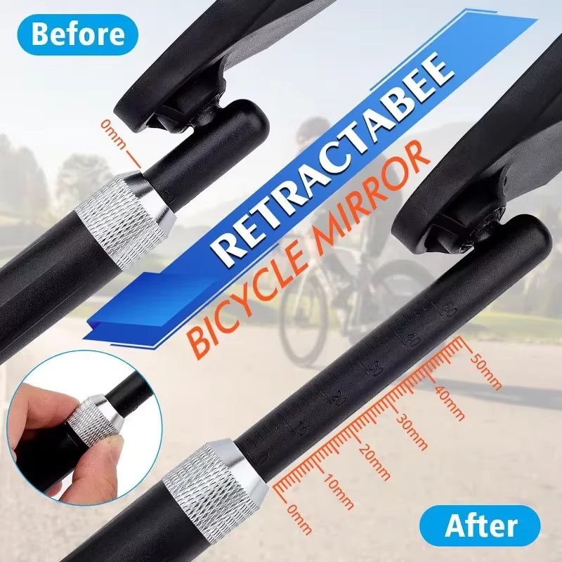 Rétroviseur de guidon de vélo réglable