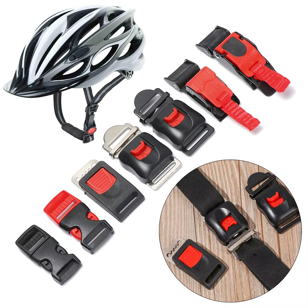Clips flexibles pour casques de vélo