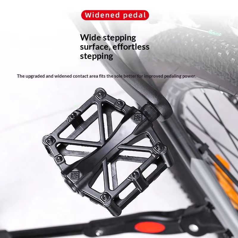 1 paire de pédales de vélo à double roulement en alliage d'aluminium