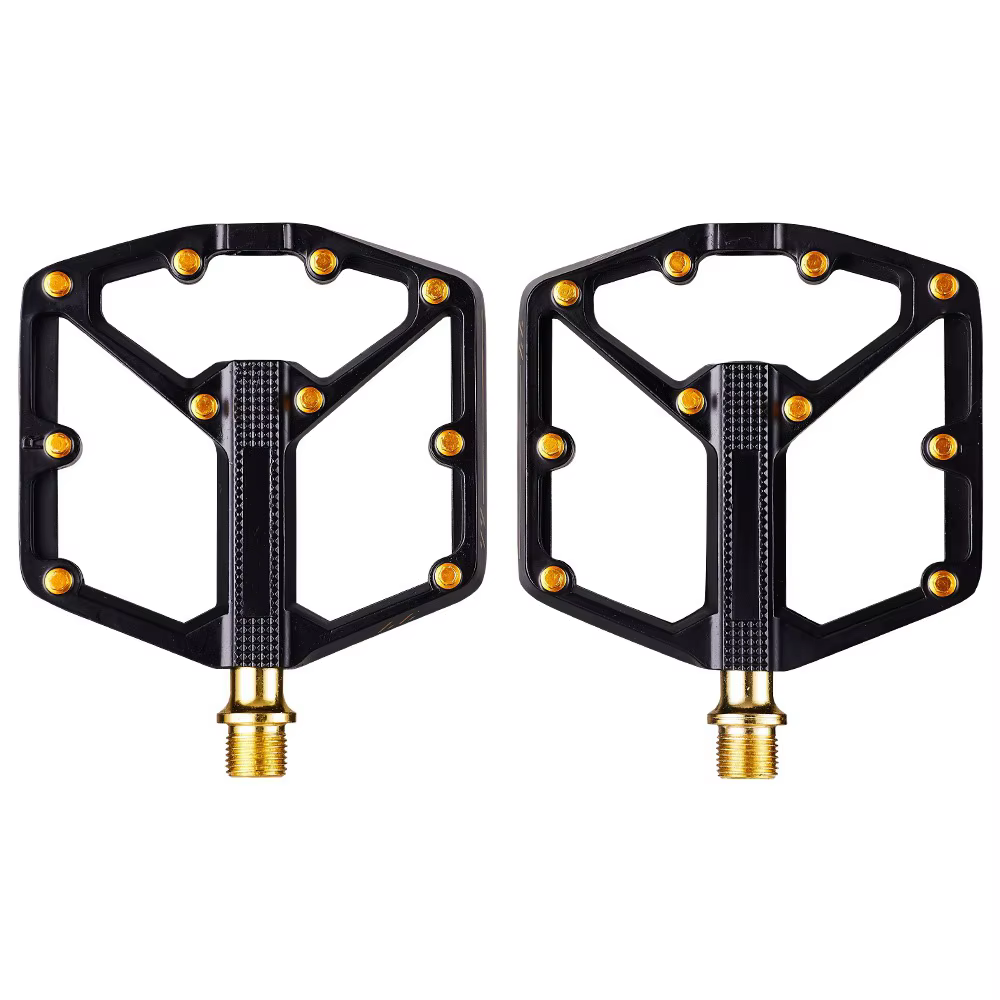 Pédales de vélo dorées en aluminium Perrin