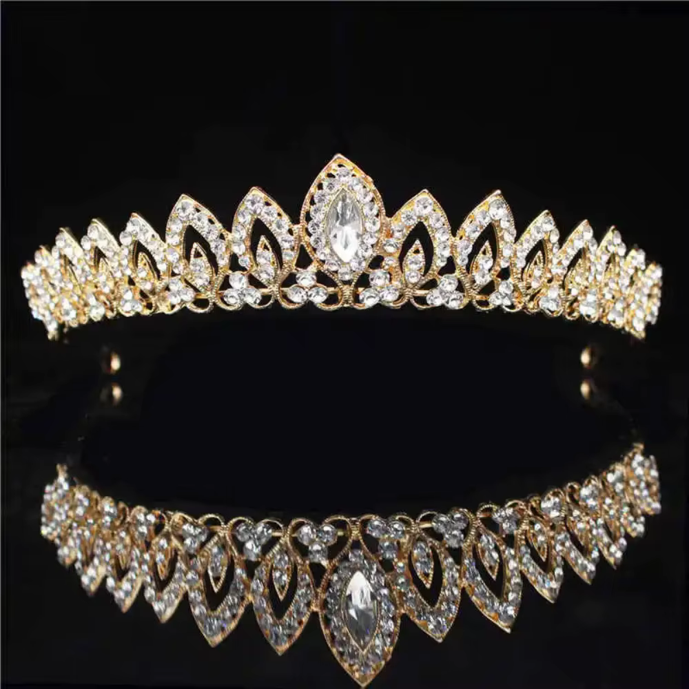 Diadème de Mariée de Luxe, Tiare de Princesse en Cristal, Accessoire Cheveux pour Mariage, Bal de Promo et Concours de Beauté pour Femme
