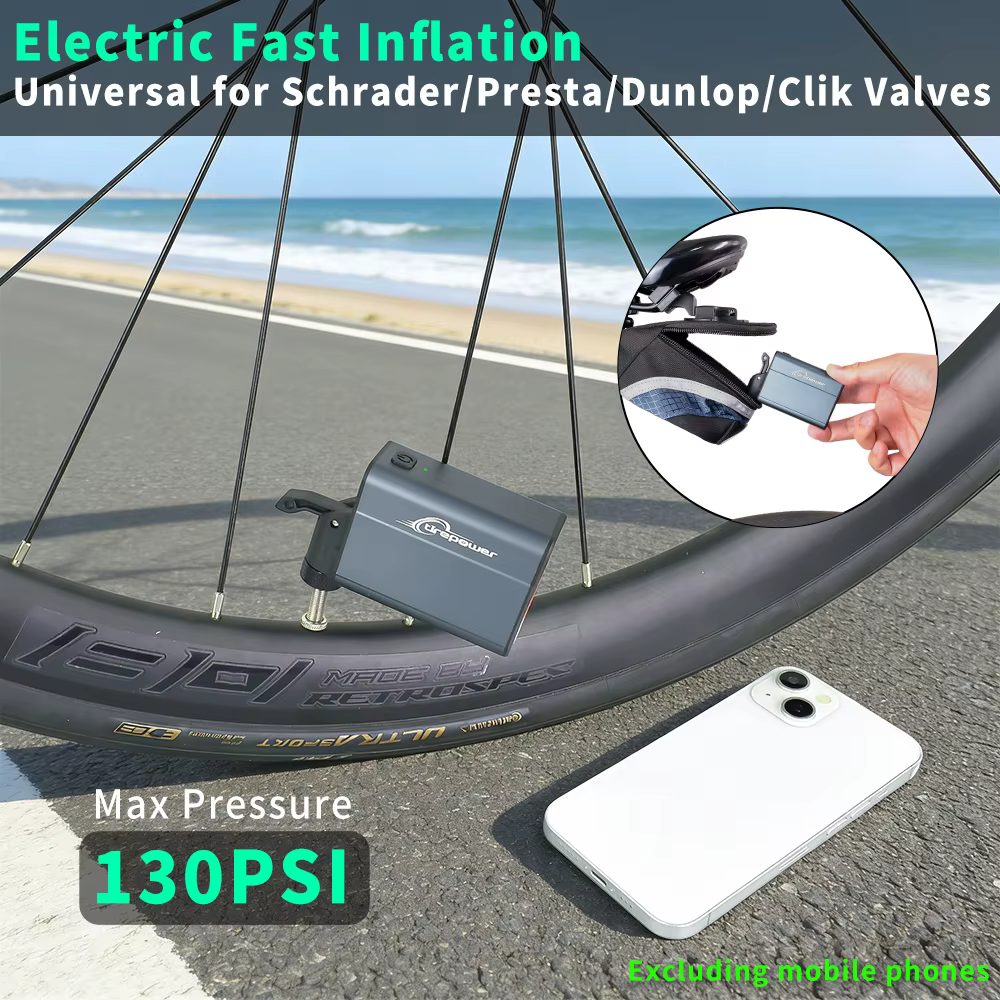 Mini pompe à vélo électrique 130 PSI