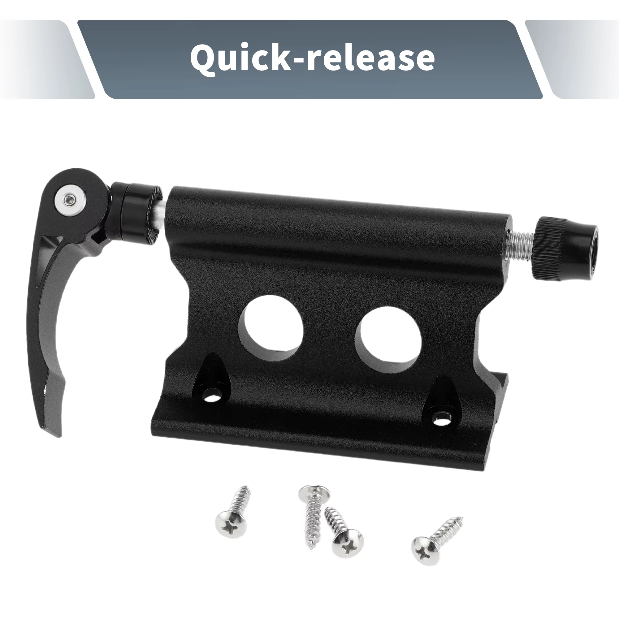 X Autohaux 1 pièce support de montage de fourche de vélo universel à dégagement rapide Portable en alliage d'aluminium noir