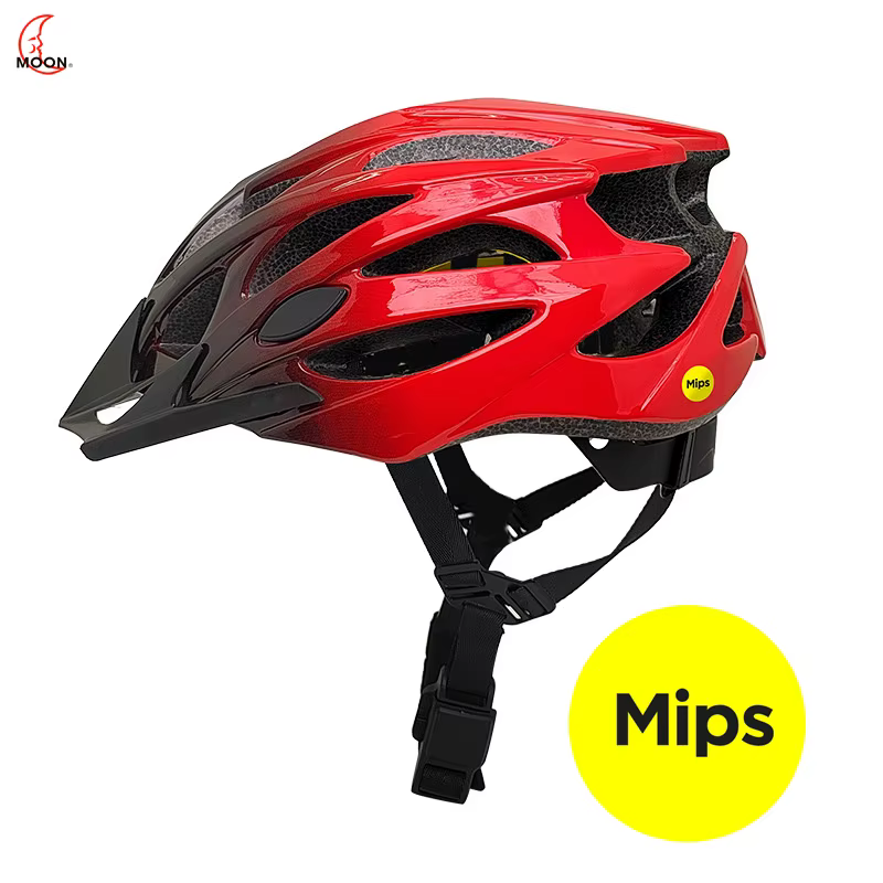 MOON Casque de Vélo Adulte avec MIPS - Certifié CE et CPSC - Pour VTT et Route - Doublure Amovible et Ventilation - Léger et Confortable - Matériau Haute Résistance - Bande Réfléchissante pour Nuit