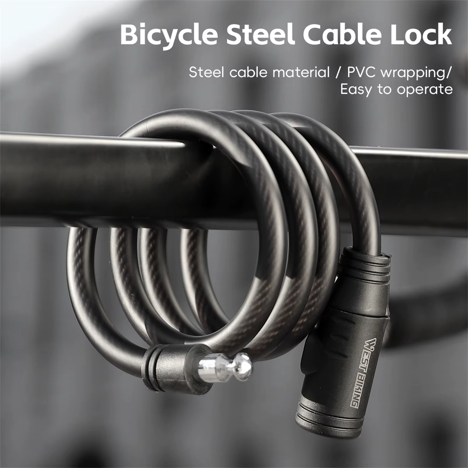 Serrure de câble en acier pour vélo