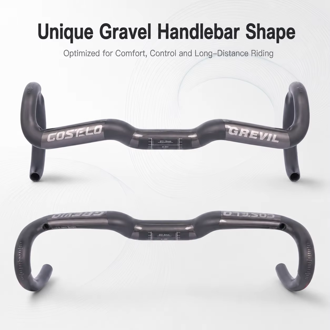 Guidon de vélo de gravier en carbone GREVIL T1000