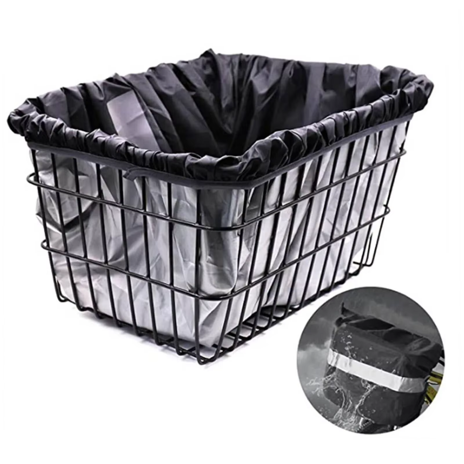 1 ensemble de housses imperméables pour vélo, doublure de panier de vélo étanche, convient à la plupart des paniers de vélo, accessoire de cyclisme, offre spéciale