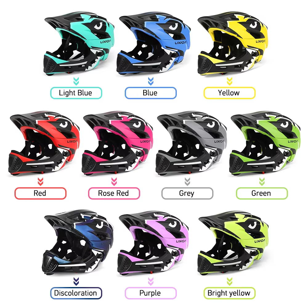 Casque intégral réglable pour enfants – Protection légère pour le vélo