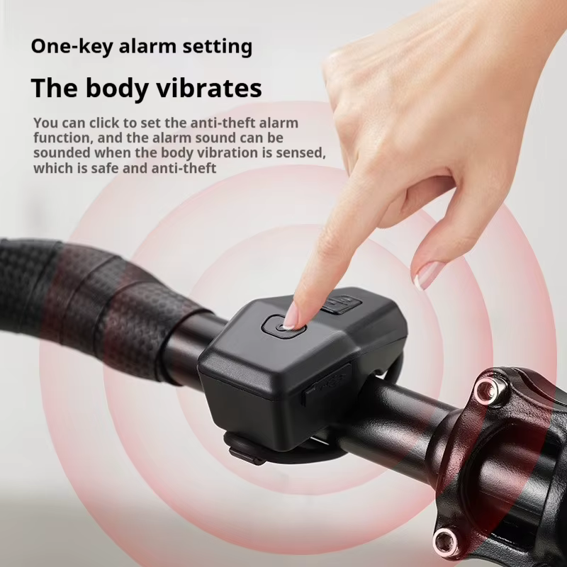 Sonnette de vélo électronique avec alarme de sécurité rechargeable par USB