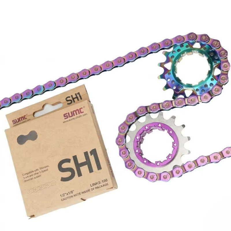 Chaîne professionnelle BMX demi-chaîne simple vitesse en acier haute résistance pour vélo à pignon fixe