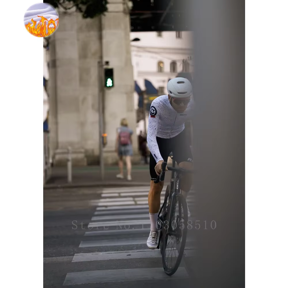 RH77 hiver cyclisme veste chaude hommes à manches longues polaire Jersey moto vtt route sous zéro pour garder au chaud vélo vêtements Ciclismo