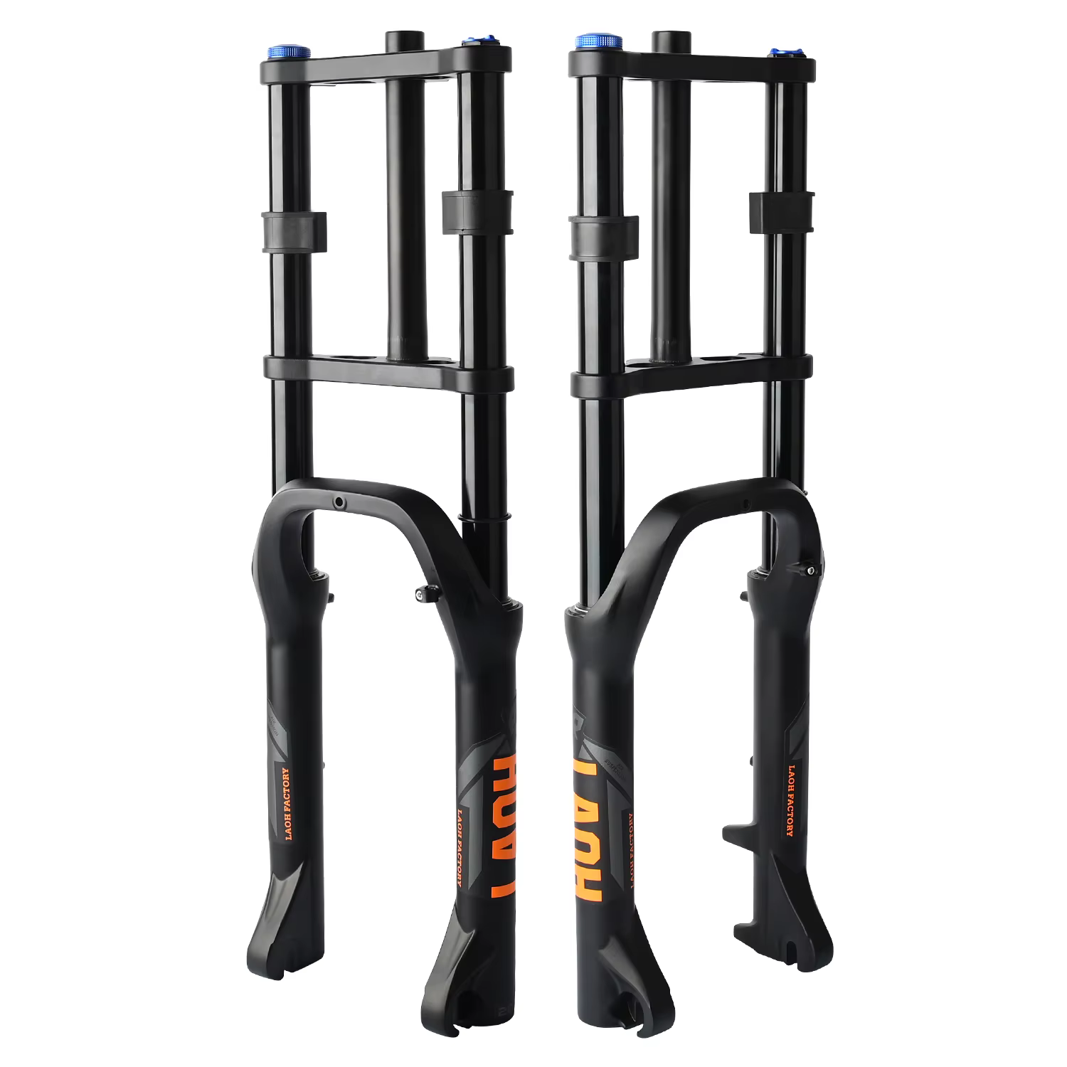 Fourche de suspension LAOH 20 pouces pour vélo, avec pneu 4.0, débattement 160 mm, double épaule, QR 9 mm, tube droit, pour VTT, Fat Bike, neige et plage