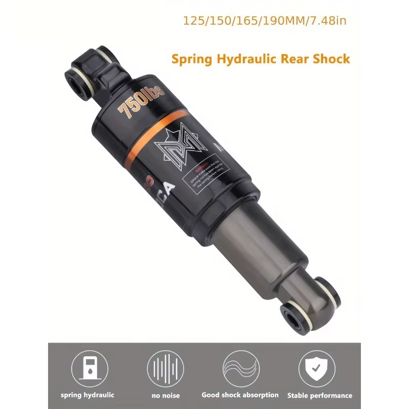Amortisseur arrière de vélo 125 150 165 190mm ressort à huile pour VTT vtt vtt Scooter électrique Suspension