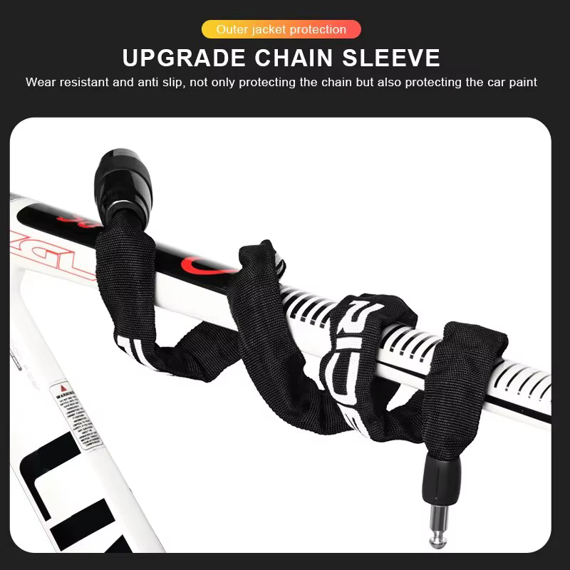RIDERACE Verrou de Chaîne De Vélo Portable Anti-vol Haute Sécurité VTT Vtt