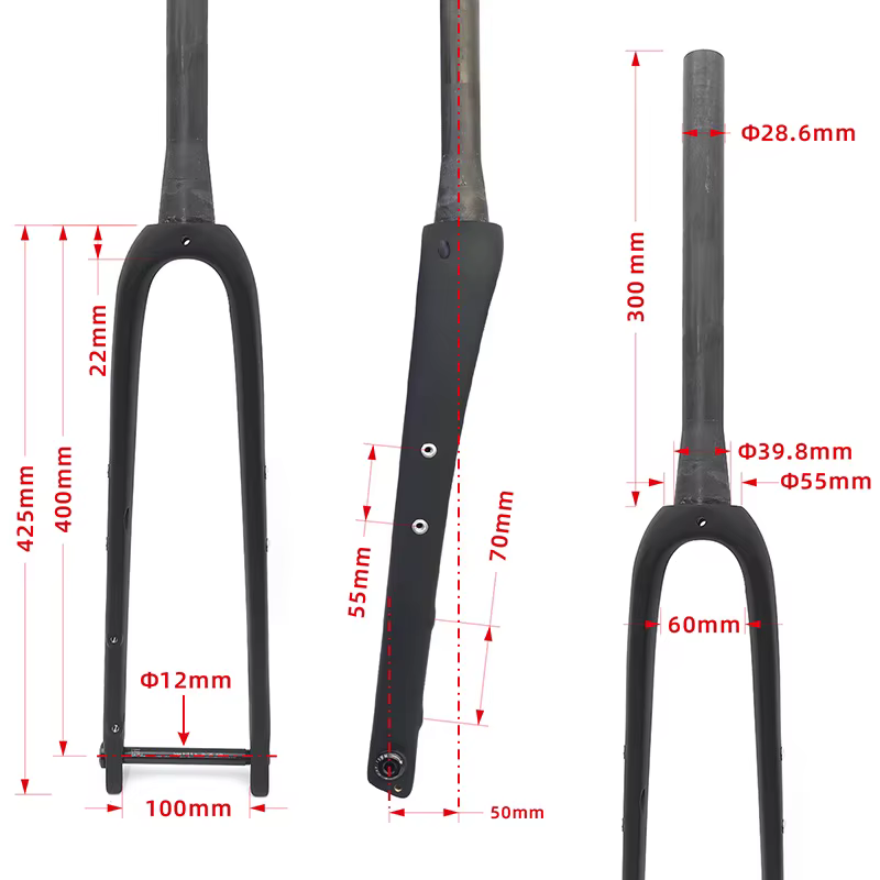Fourche de gravier conique en Fiber de carbone