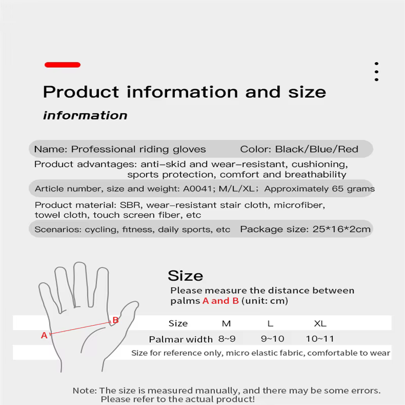 Gants de sport de vélo vtt