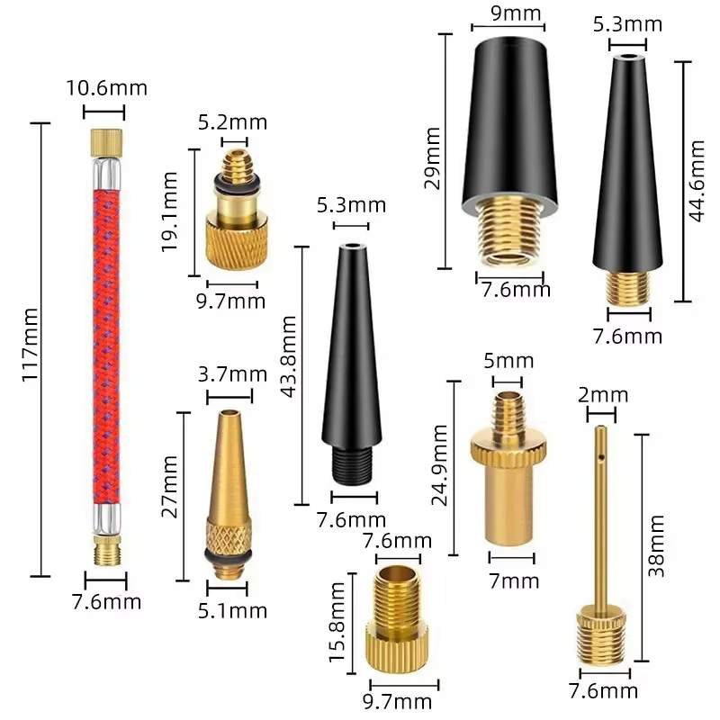 Kit de gonflage de pneus 21/30 pièces avec adaptateur de tuyau d'air