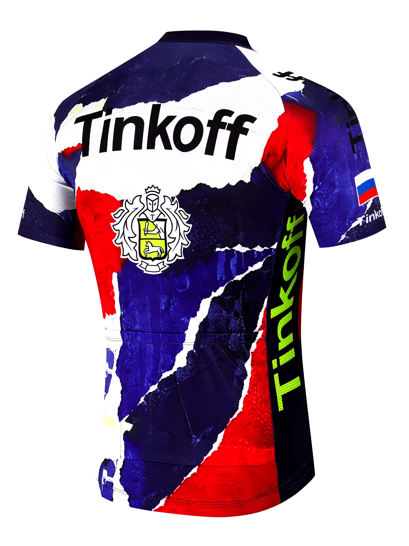 Maillot de cyclisme Tinkoff pour hommes et femmes, maillot de cyclisme SPF 50, maillot de vélo de haute qualité, respirant, pour VTT et route